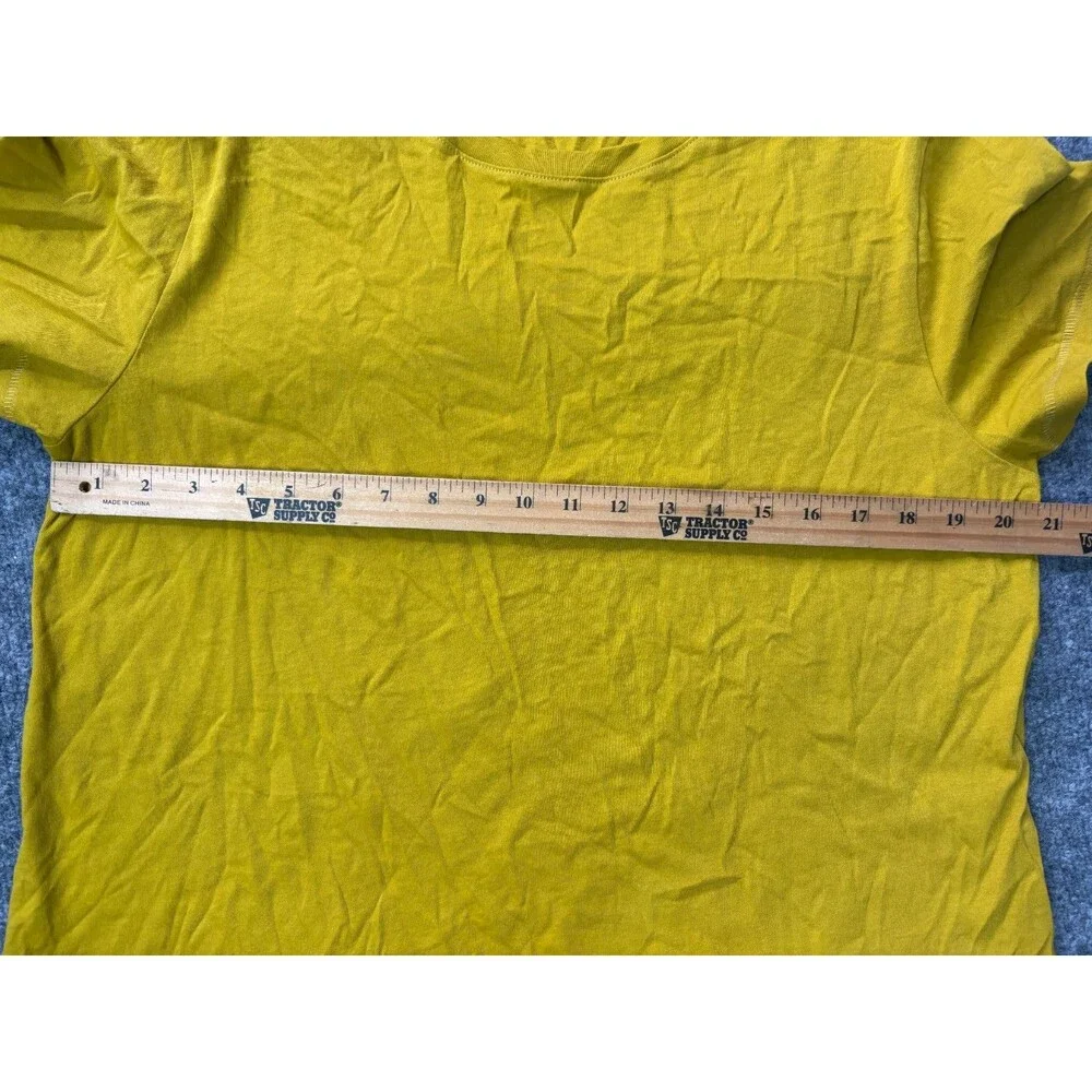 J.Crew Mustard Yellow Vintage Jersey Short Sleeve T Shirt Mens XL Classic Fit